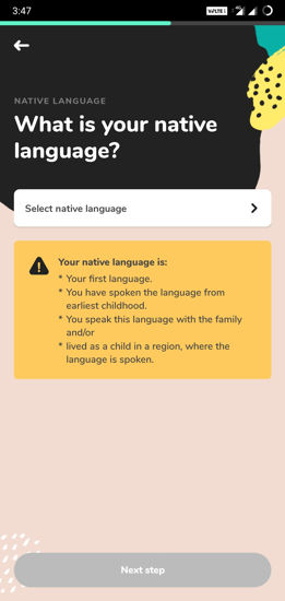 Input information and native language