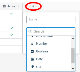 Baserow data types