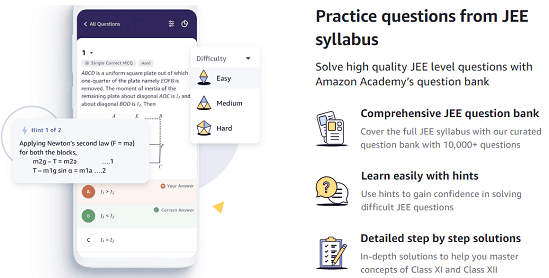 JEE Mock Tests Free Online with Amazon Academy India