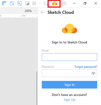 Sketch Cloud sign in