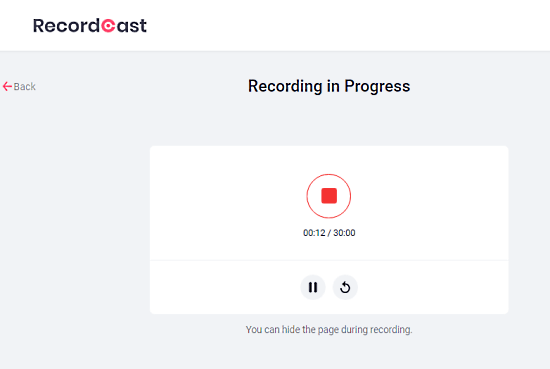 record and pause screen recording