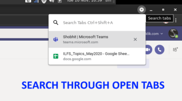 Search Through Chrome Tabs using Tab Search Feature