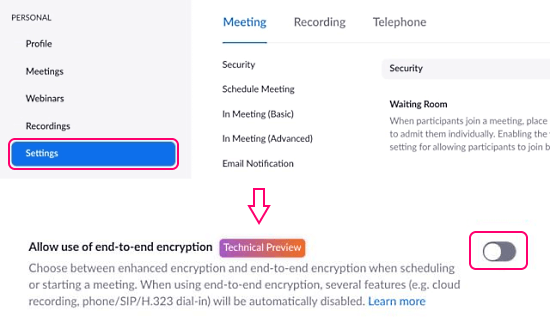 zoom end-to-end encryption