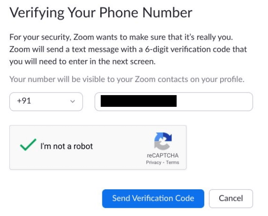 verify your identity on zoon