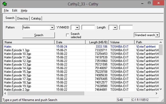 Cathy file search