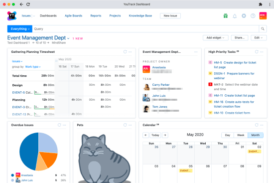 Project Management Tool with Issue Tracker by JetBrains YouTrack