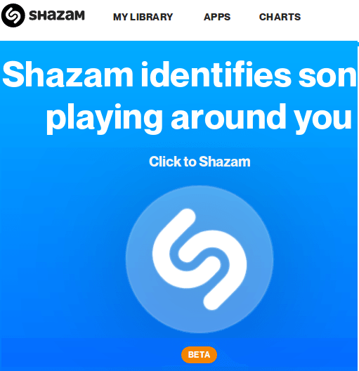 Shazam Web Online UI