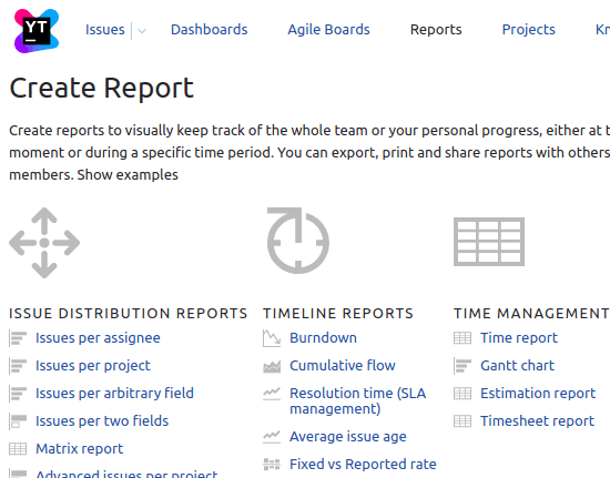 YouTrack reports
