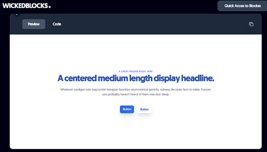 Free Open Source Tailwind CSS Blocks, Layouts for Websites WickedBlocks