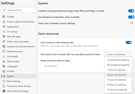 How to Put Inactive Tabs to Sleep in Microsoft Edge to Reduce RAM Usage