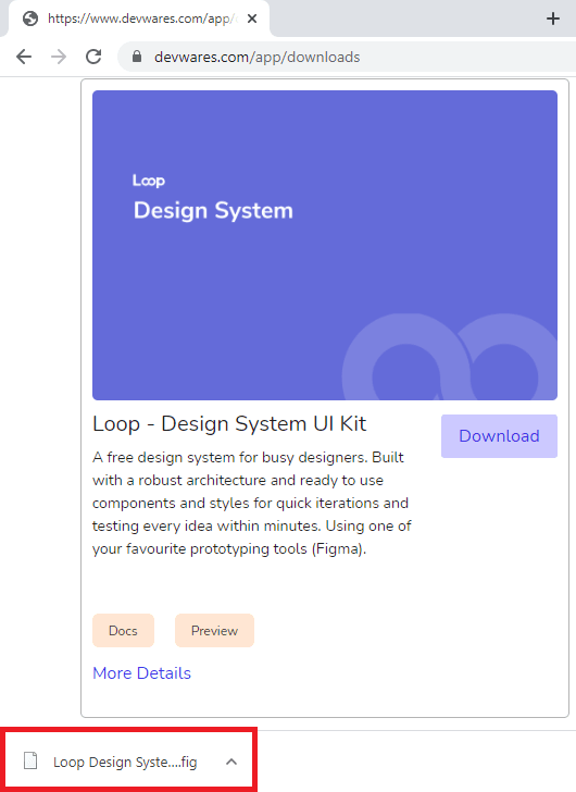 Loop system UI kit download