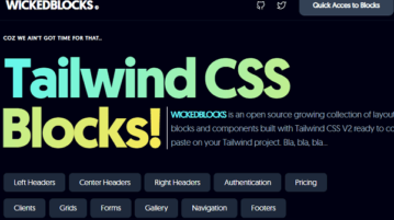 Open Source Tailwind CSS Blocks, Layouts for Websites WickedBlocks