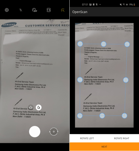 OpenScan scanning