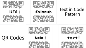 QR Code Generator with Text in Code Pattern qr.new