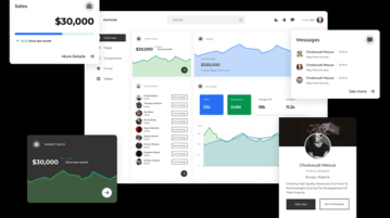 System UI Design Kit for Figma with Forms, Admin Dashboard Loop