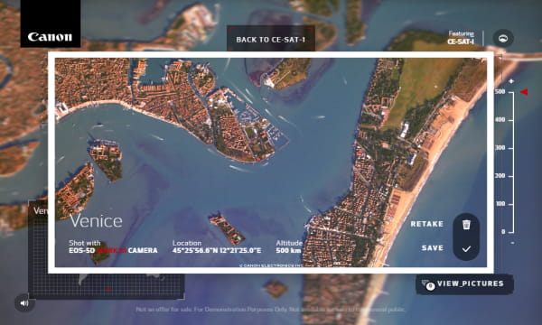 Take Photos of Earth from Space with Canon Satellite Free