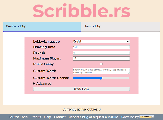 Free Open Source Alternative to Skribbl.io