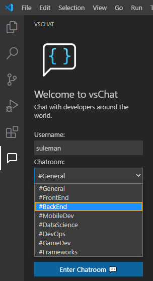 select chat room