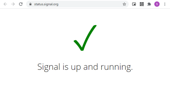 check signal status via official website