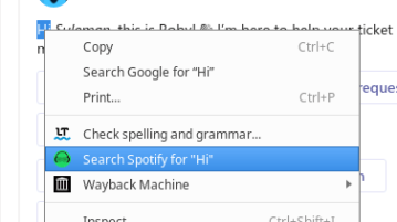 Add Spotify Search Right Click Menu in Chrome, Firefox to Find Songs