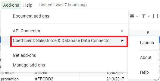 Coefficient in Google Sheets