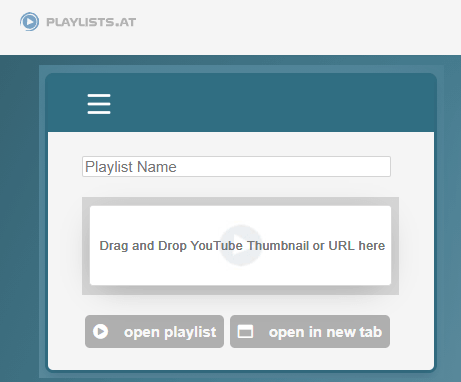 Drag drop to start creating YouTube playlist