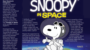 Free Lesson Plans about Space for Teachers and Parents Ft. Snoopy