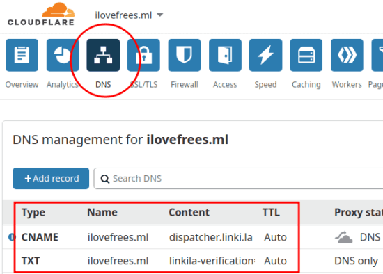 Linkila add domains