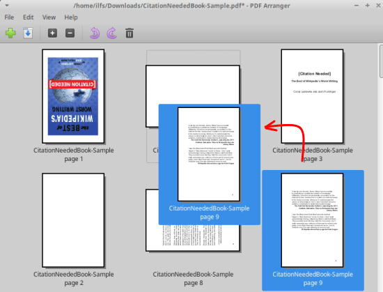Pdfarranger drag and drop