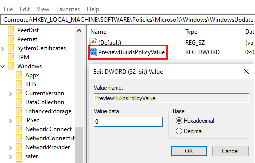 PreviewBuildsPolicyValue