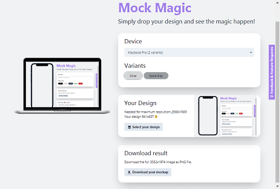 generate mockup online without signup