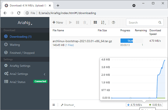 AriaNG Aria2 Downloader with GUI