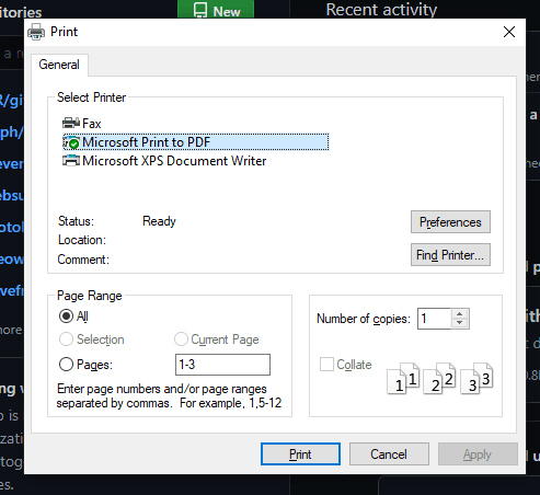 Chrome's system print dialog enabled