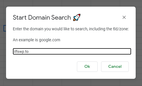 Enter a domain to search