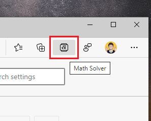 Math Solver in Edge Toolbar