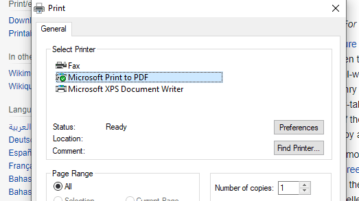 Microsoft Edge System Print Dialog Enabled