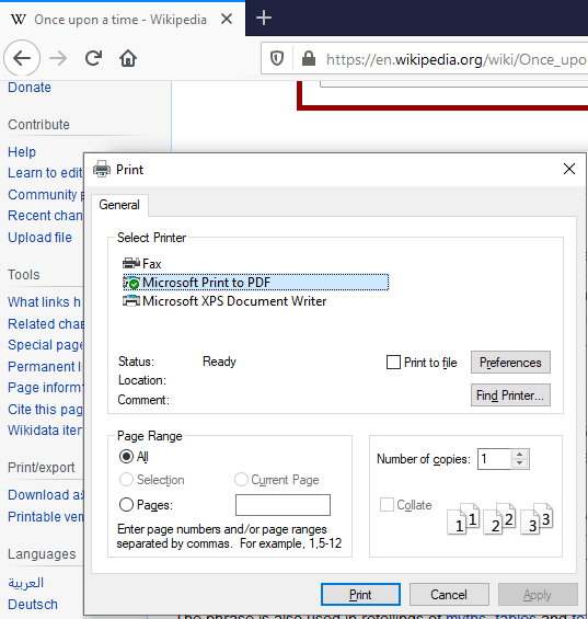 System print dialog enabled in Firefox