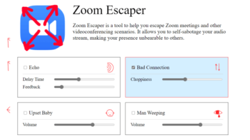 Create Fake Interruptions in Zoom Meetings: Zoom Escaper