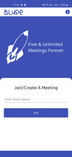 Blupe join or create a video meeting