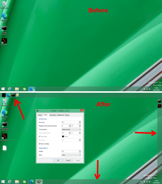 How to create multiple taskbars in Windows 10 with jump list, custom icons