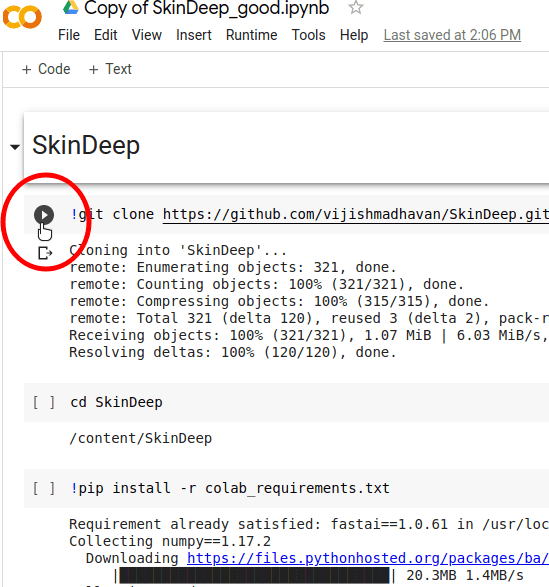 SkinDeep AI Dependency code