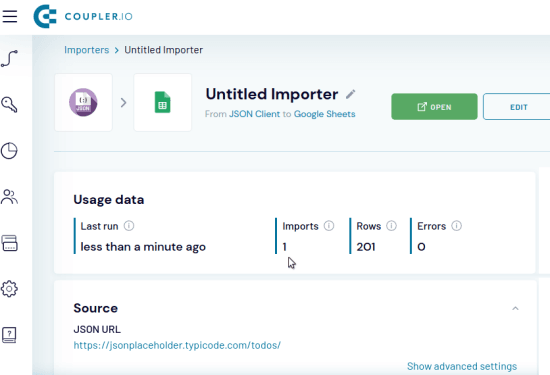 Sync Airtable, BigQuery, JSON API with Google Sheets Free Coupler io