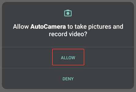 Allow Camera Access
