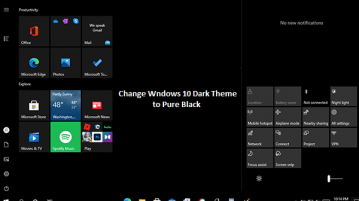 Change Windows 10 Dark Theme to Pure Black Color