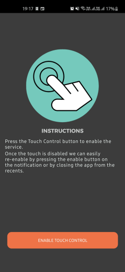 Disable Touch Allow Permission to Disbale Android Touch