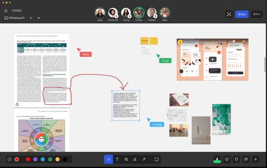 Free Online Whiteboard with Audio Call, Infinite Canvas, PDF Collaboration