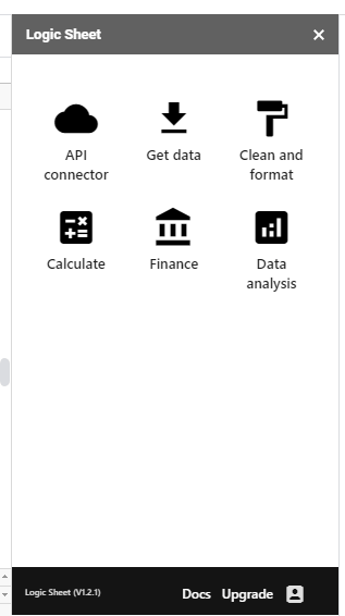 Logic Sheet UI