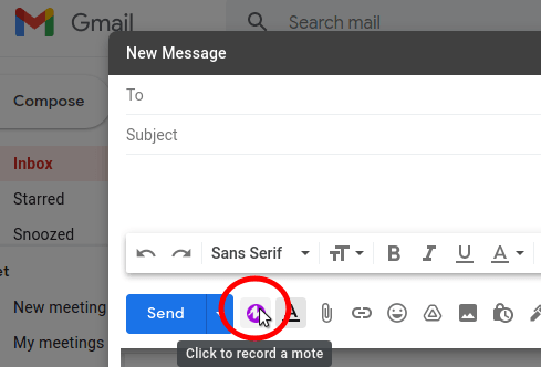 Mote Icon in Gmail
