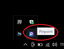 Pinpoint in system trayy