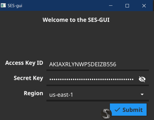 SES GUI Login